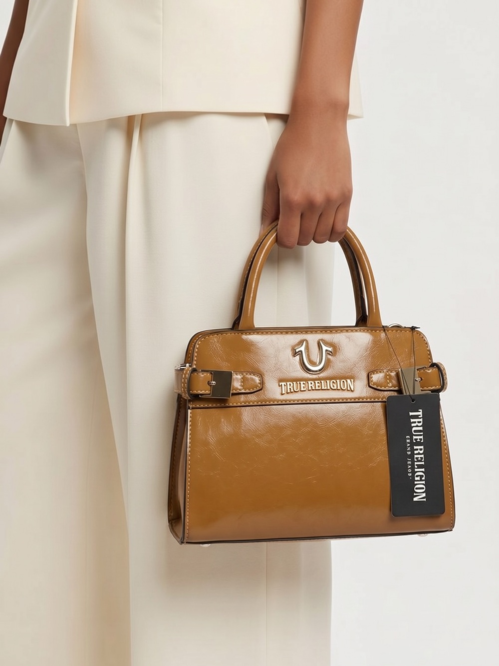 True Religion Brown Satchel Bag